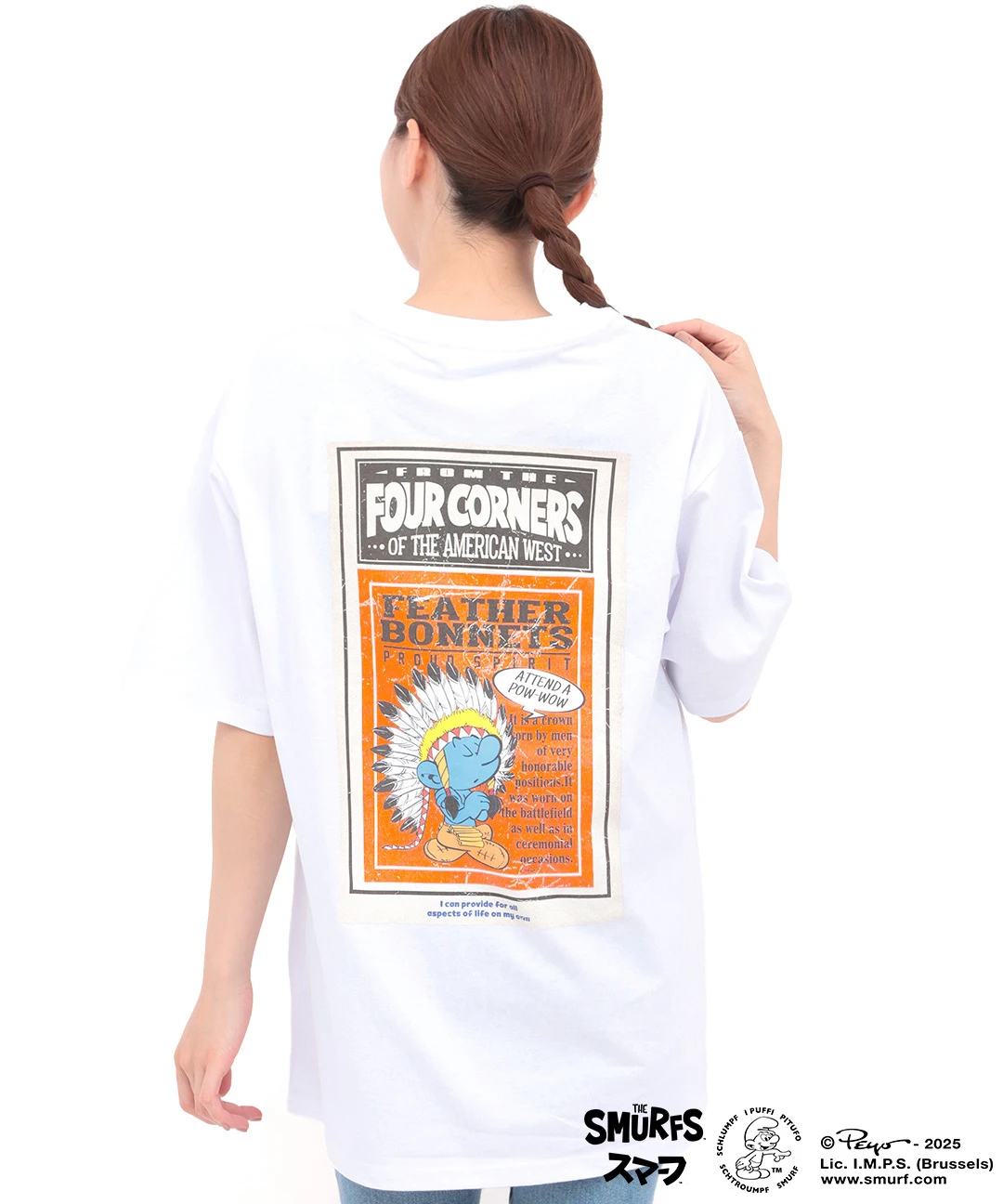 スマーフ コラボレーション ポスタープリントTシャツ / Tシャツ