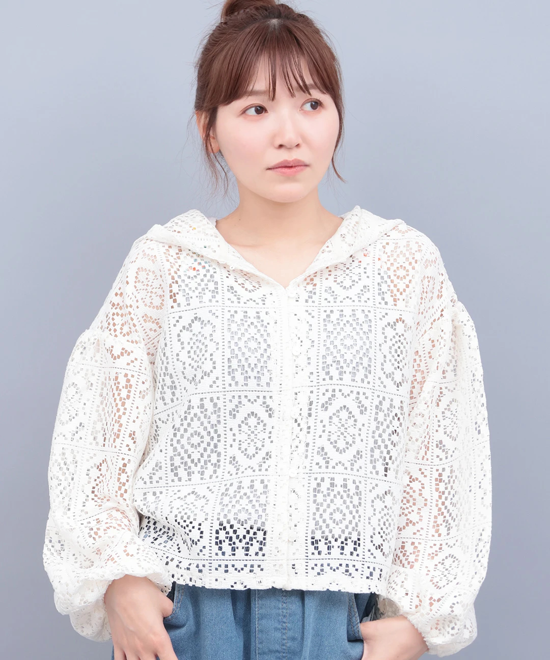 パッチワーク風レースカーディガン / カーディガン・羽織り