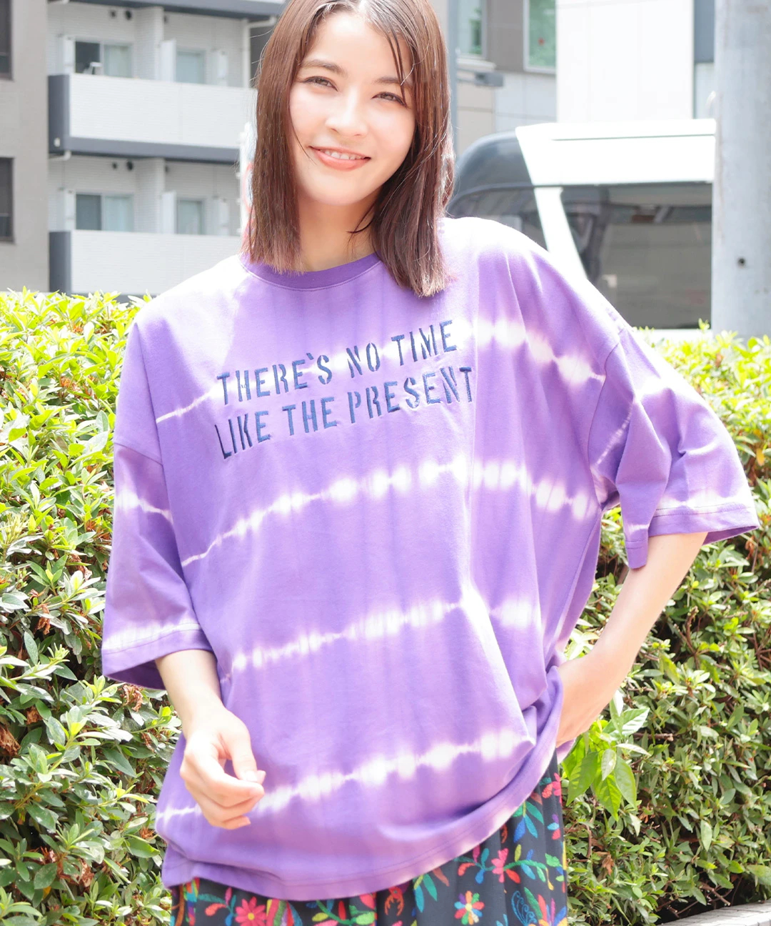 tシャツ ロゴ刺繍タイダイＴシャツ レディース ロゴ刺繍タイダイTシャツ / Tシャツ・カットソー | エスニック
