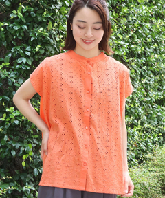 リーフメッシュレースポンチョプルオーバー リーフメッシュレースポンチョプルオーバー / Tシャツ