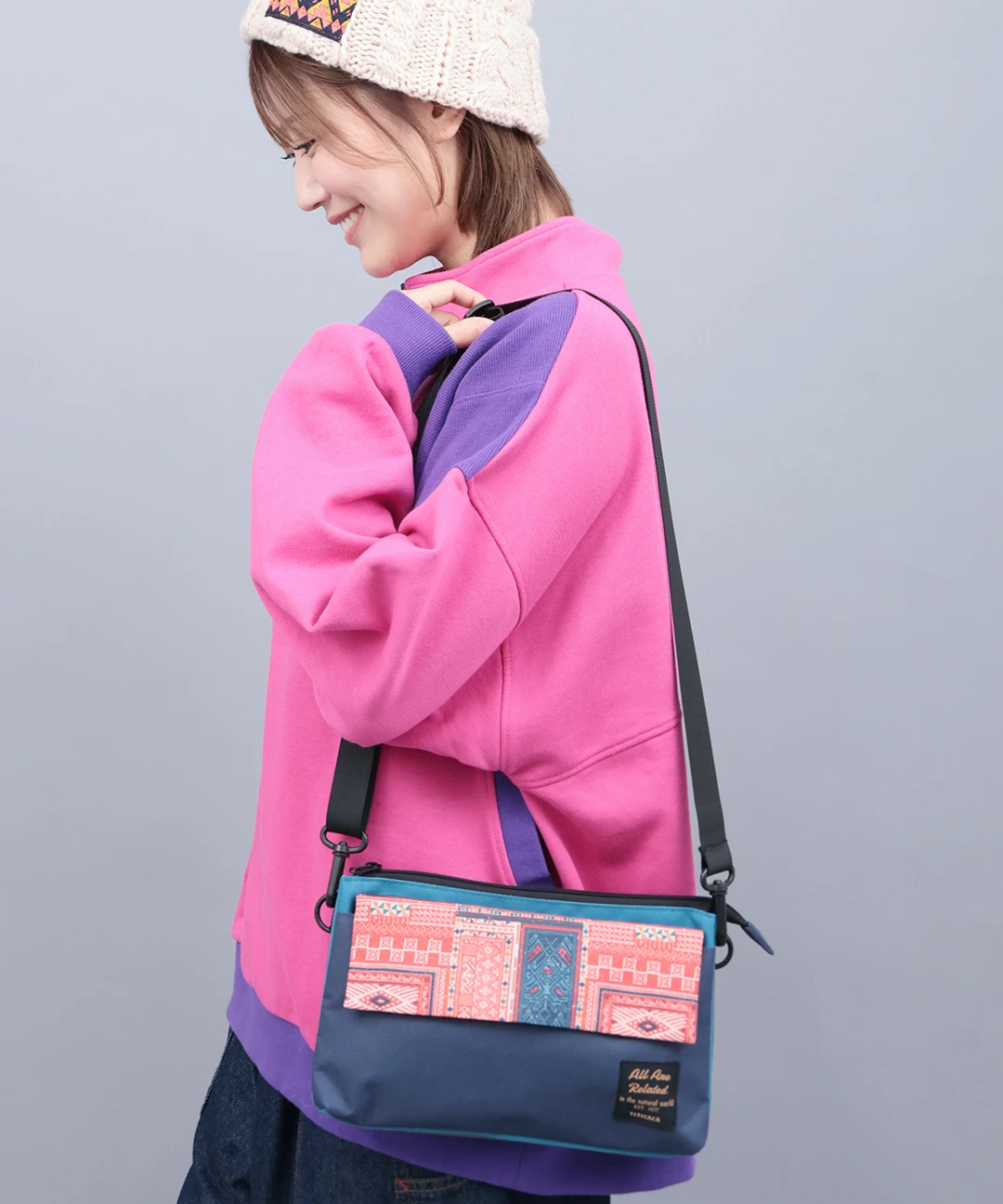 トリーバーチマスタード イエロー紫花柄ショルダーバッグ TORY BURCH（トリーバーチ） 並行輸入 ショルダーバッグ ミラー 158490