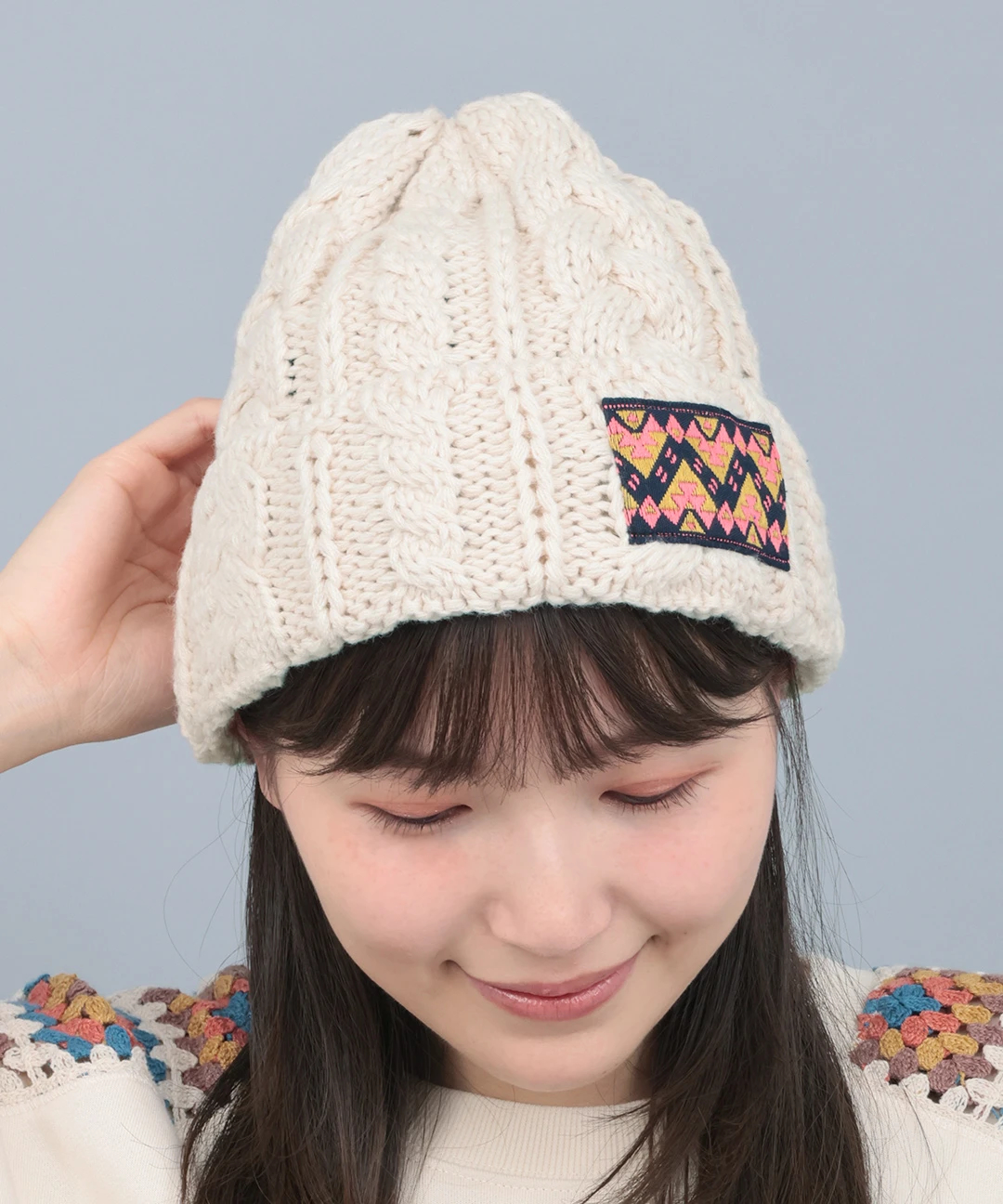 ケーブル編みニットキャップ / ニットキャップ | エスニック