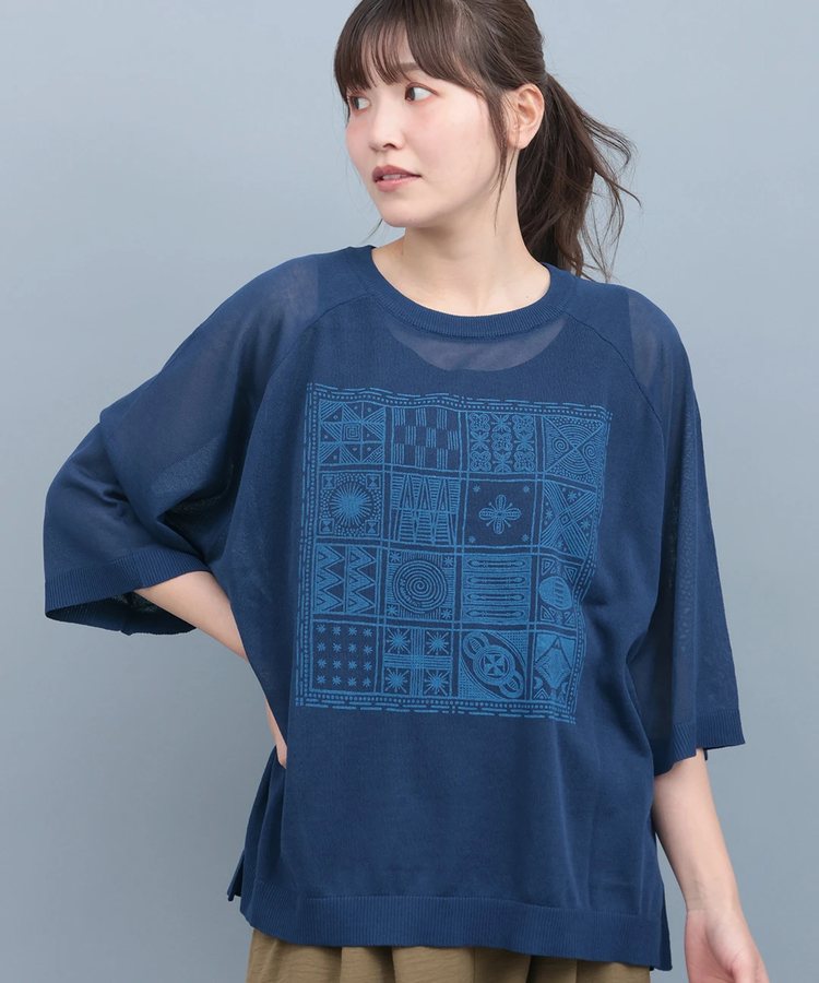 チチカカ |シアーニットインナー付プルオーバー