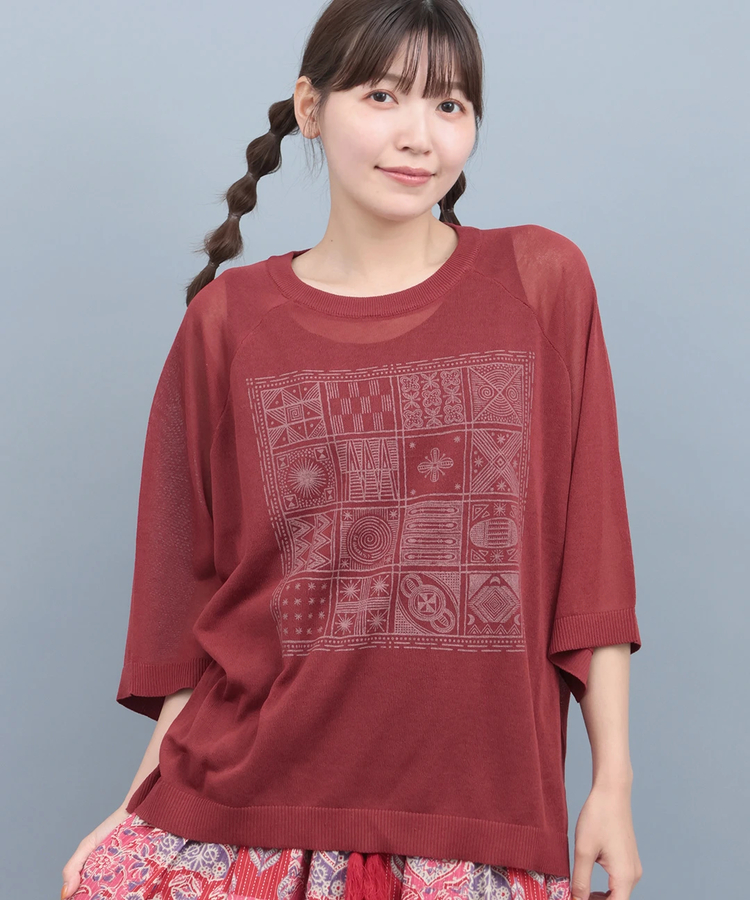 チチカカ |シアーニットインナー付プルオーバー