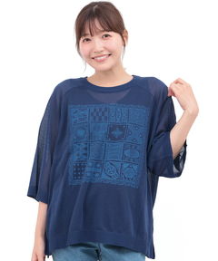 チチカカ |シアーニットインナー付プルオーバー