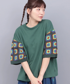 チチカカ |クロシェ風スリーブTシャツ
