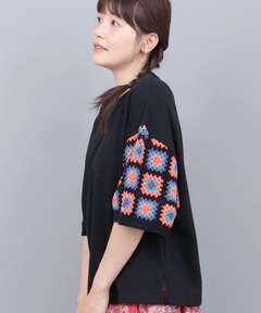 チチカカ |クロシェ風スリーブTシャツ