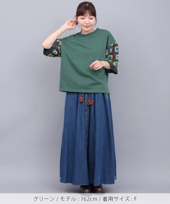 チチカカ |クロシェ風スリーブTシャツ