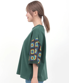 チチカカ |クロシェ風スリーブTシャツ