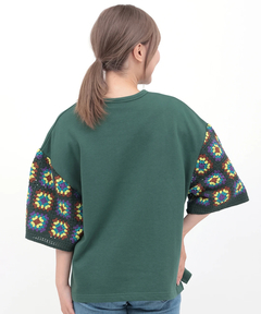 チチカカ |クロシェ風スリーブTシャツ