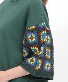 チチカカ |クロシェ風スリーブTシャツ