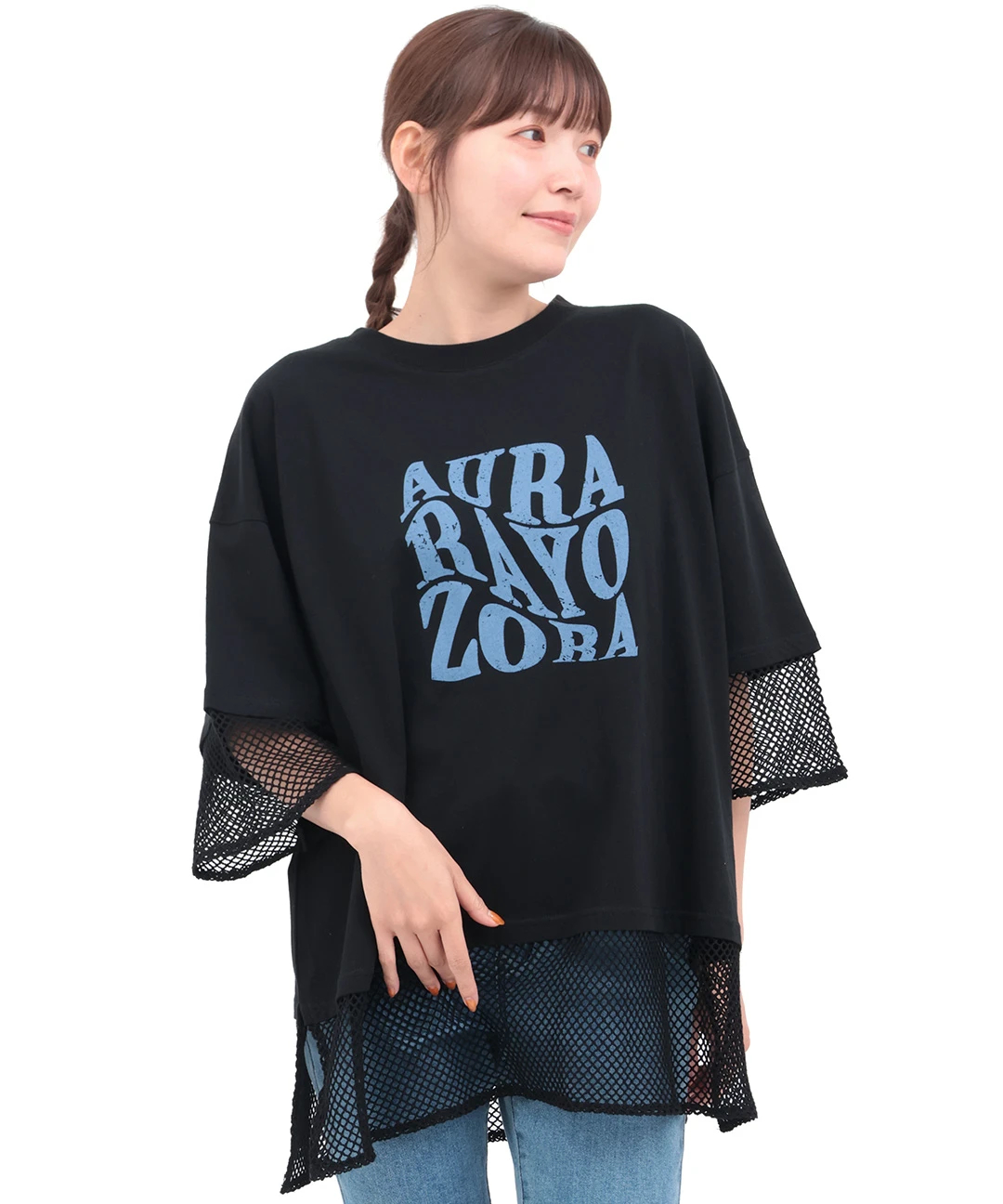 Orale! 裾メッシュレイヤード風プルオーバー / Tシャツ・カットソー