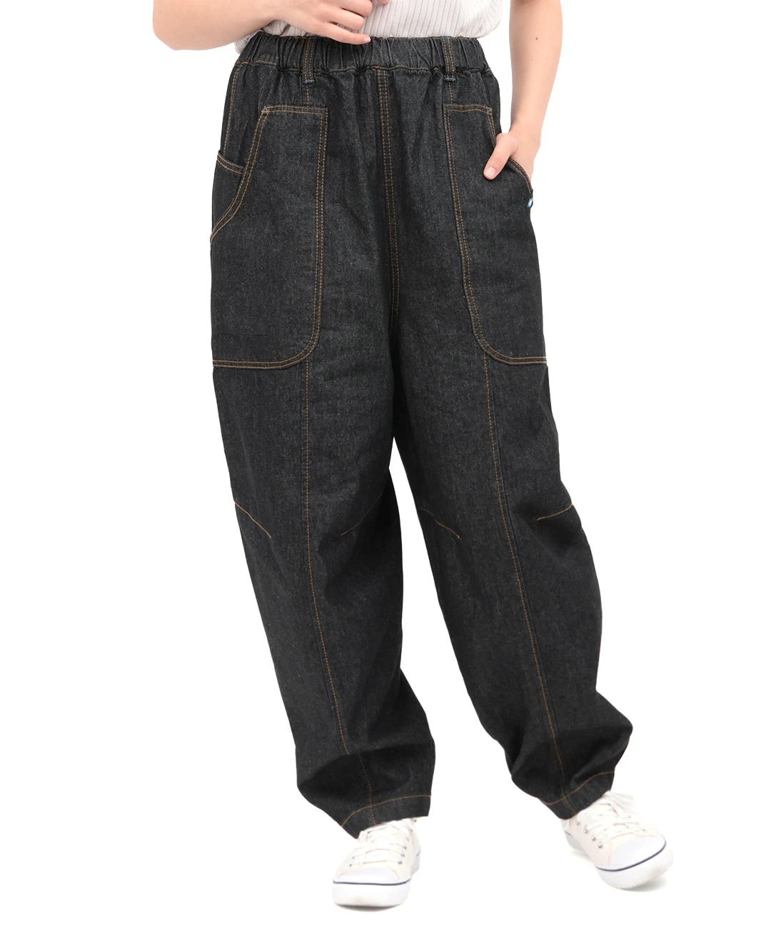 デニム切替テーパードパンツ / パンツ | エスニックファッション＆雑貨