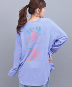 チチカカ |Orale! アガベプリントラウンドヘムロングTシャツ