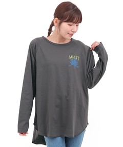 チチカカ |Orale! アガベプリントラウンドヘムロングTシャツ