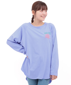 チチカカ |Orale! アガベプリントラウンドヘムロングTシャツ