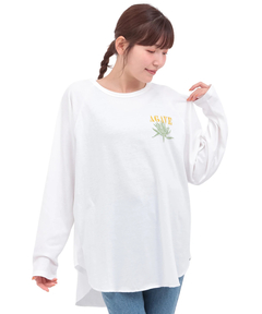 チチカカ |Orale! アガベプリントラウンドヘムロングTシャツ