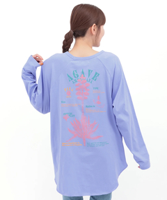 チチカカ |Orale! アガベプリントラウンドヘムロングTシャツ