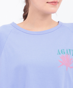 チチカカ |Orale! アガベプリントラウンドヘムロングTシャツ