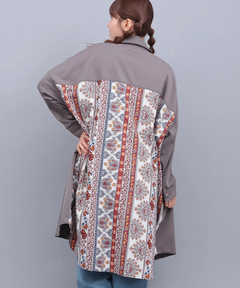 チチカカ |コンチョボタンドッキングシャツワンピース