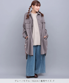 チチカカ |コンチョボタンドッキングシャツワンピース