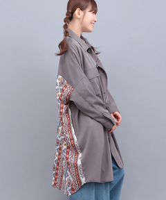 チチカカ |コンチョボタンドッキングシャツワンピース