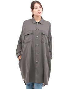 チチカカ |コンチョボタンドッキングシャツワンピース