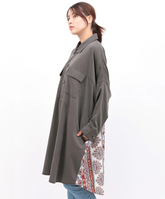 チチカカ |コンチョボタンドッキングシャツワンピース