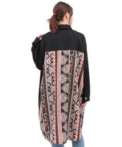 チチカカ |コンチョボタンドッキングシャツワンピース