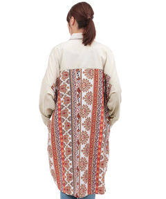 チチカカ |コンチョボタンドッキングシャツワンピース