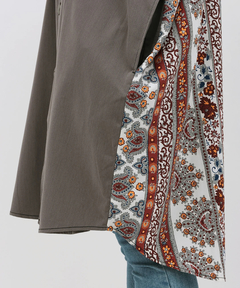 チチカカ |コンチョボタンドッキングシャツワンピース