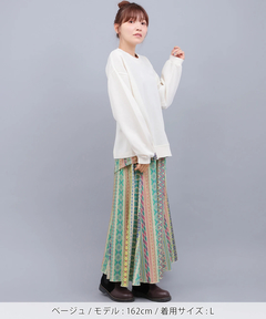 チチカカ |ファブリックプリントジャージースカート