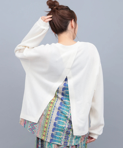 チチカカ |バックファブリックプリントプルオーバー