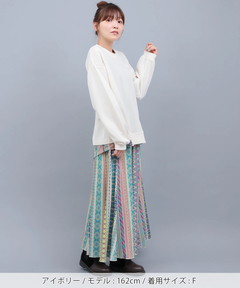 チチカカ |バックファブリックプリントプルオーバー