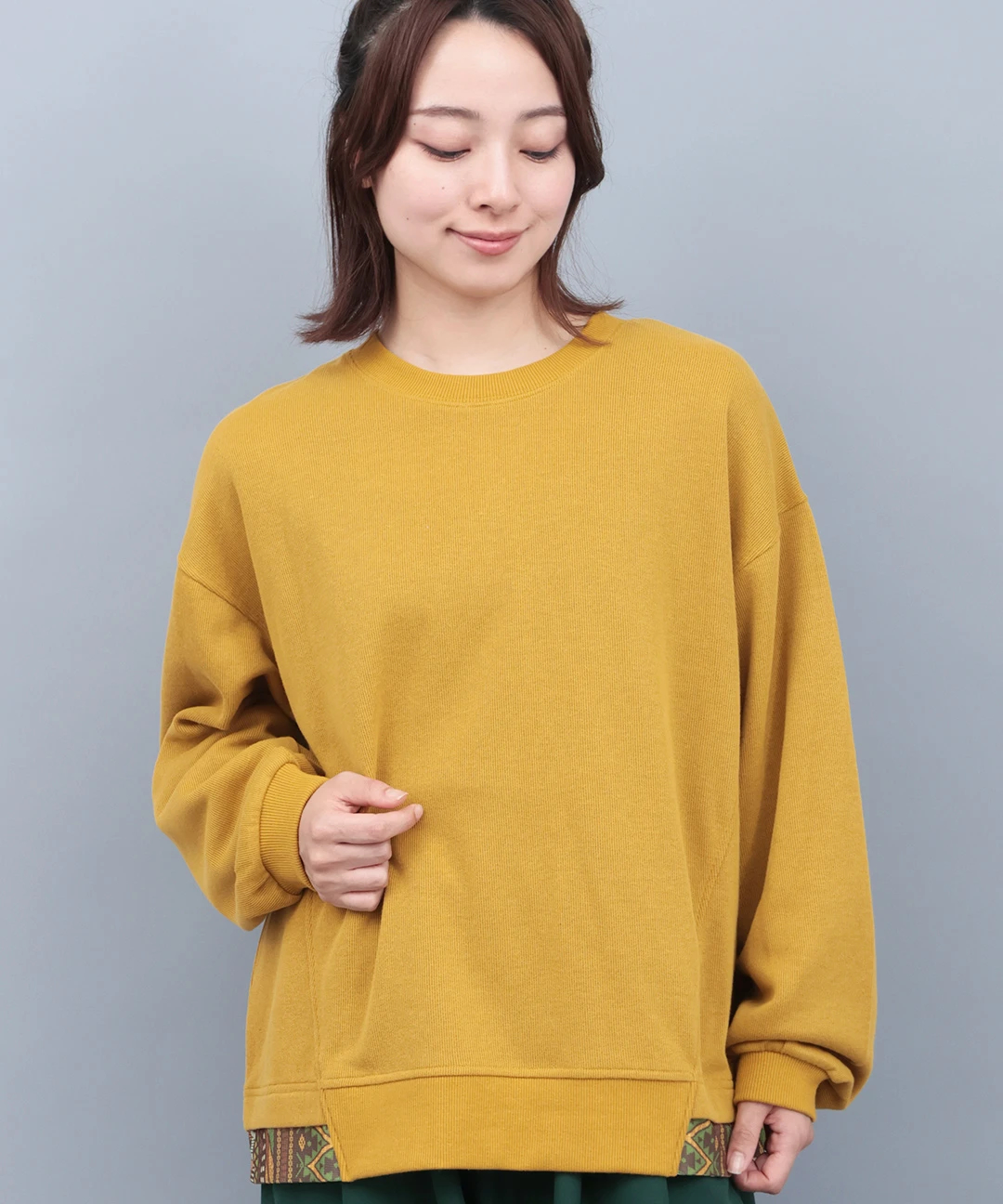 バックファブリックプリントプルオーバー / Tシャツ・カットソー