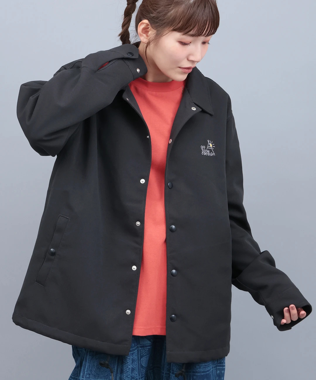 go slow caravan キャンバスワッペンコーチジャケット【WEB限定