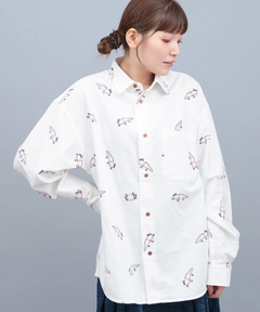 go slow caravan オックス総柄プリントシャツ【WEB限定】