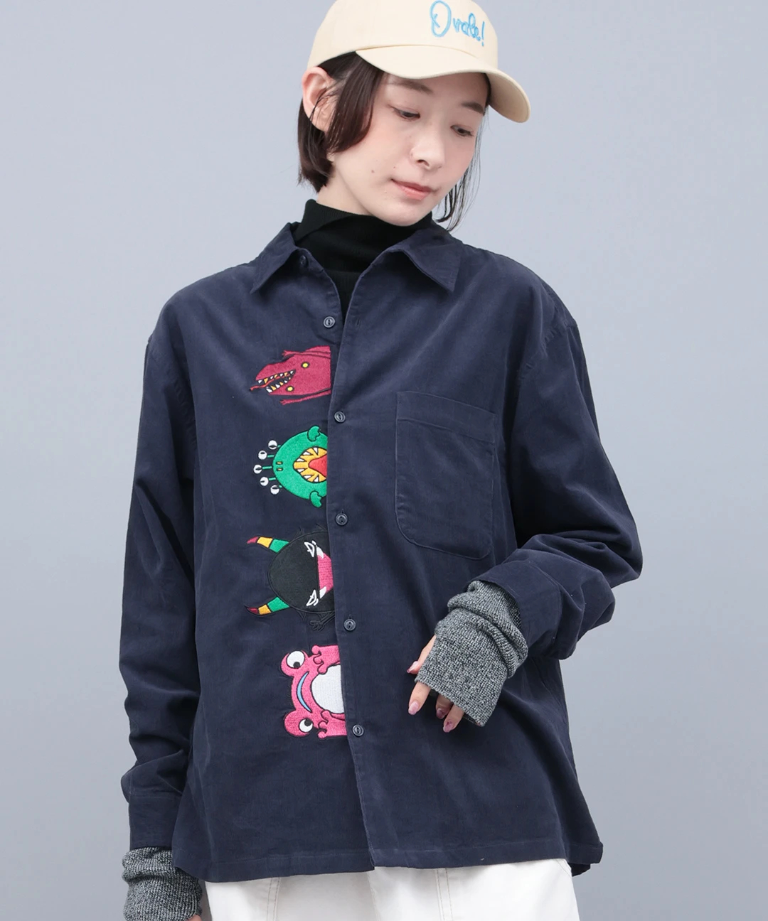 go slow caravan コーデュロイ前立て刺繍シャツ【WEB限定】 / シャツ