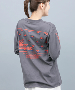 チチカカ |go slow caravan USAコットンスクエアロゴバックプリントTシャツ【WEB限定】
