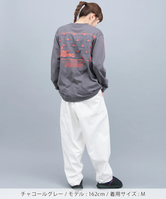 チチカカ |go slow caravan USAコットンスクエアロゴバックプリントTシャツ【WEB限定】