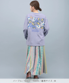 チチカカ |go slow caravan USAコットンスクエアロゴバックプリントTシャツ【WEB限定】