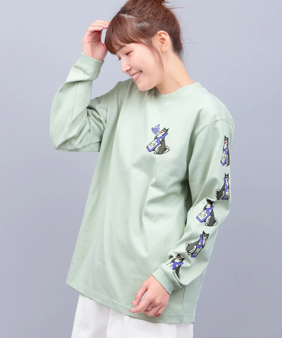 go slow caravan USAコットン柴犬と晩酌Tシャツ【WEB限定】 / Tシャツ 