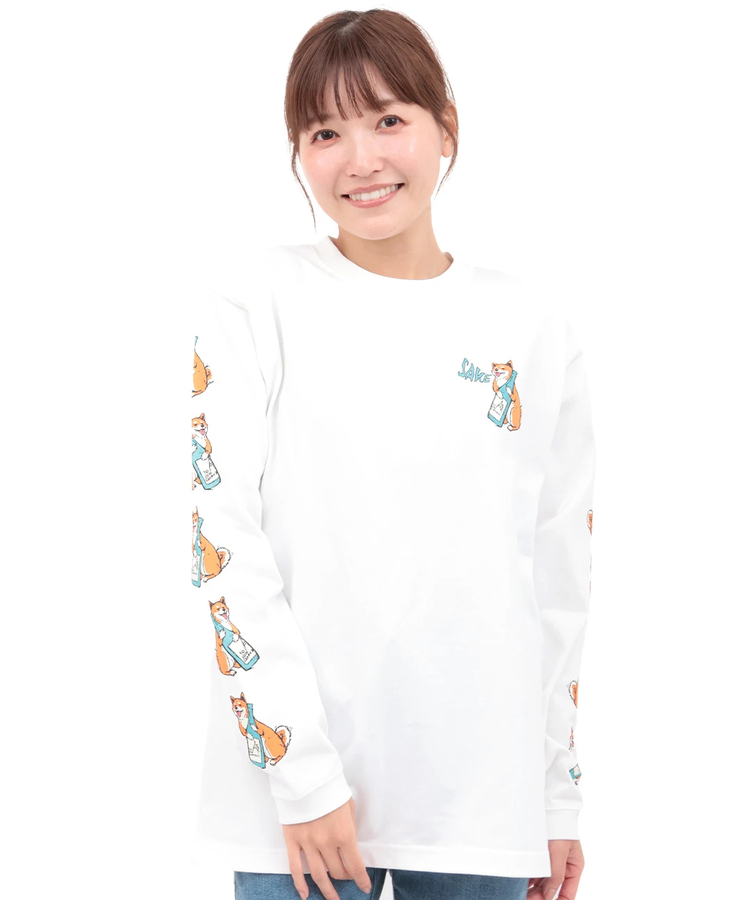 go slow caravan USAコットン柴犬と晩酌Tシャツ【WEB限定】 / Tシャツ 