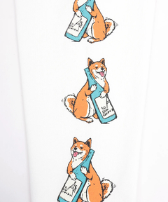 チチカカ |go slow caravan USAコットン柴犬と晩酌Tシャツ【WEB限定】