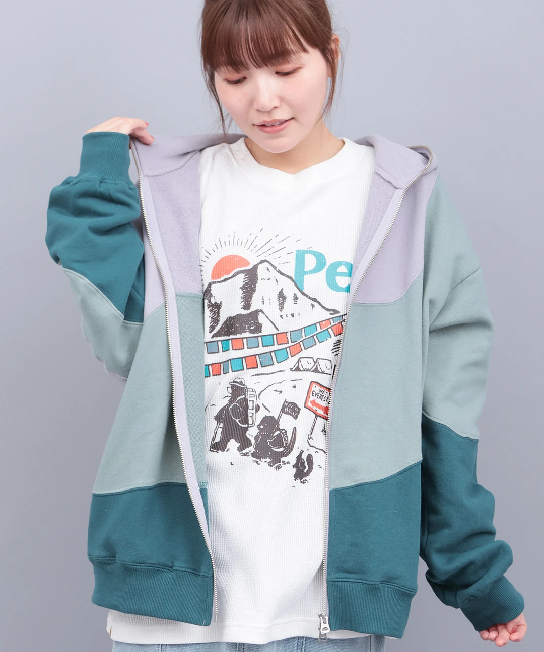 go slow caravan 裏毛クレイジーフルジップパーカー【WEB限定