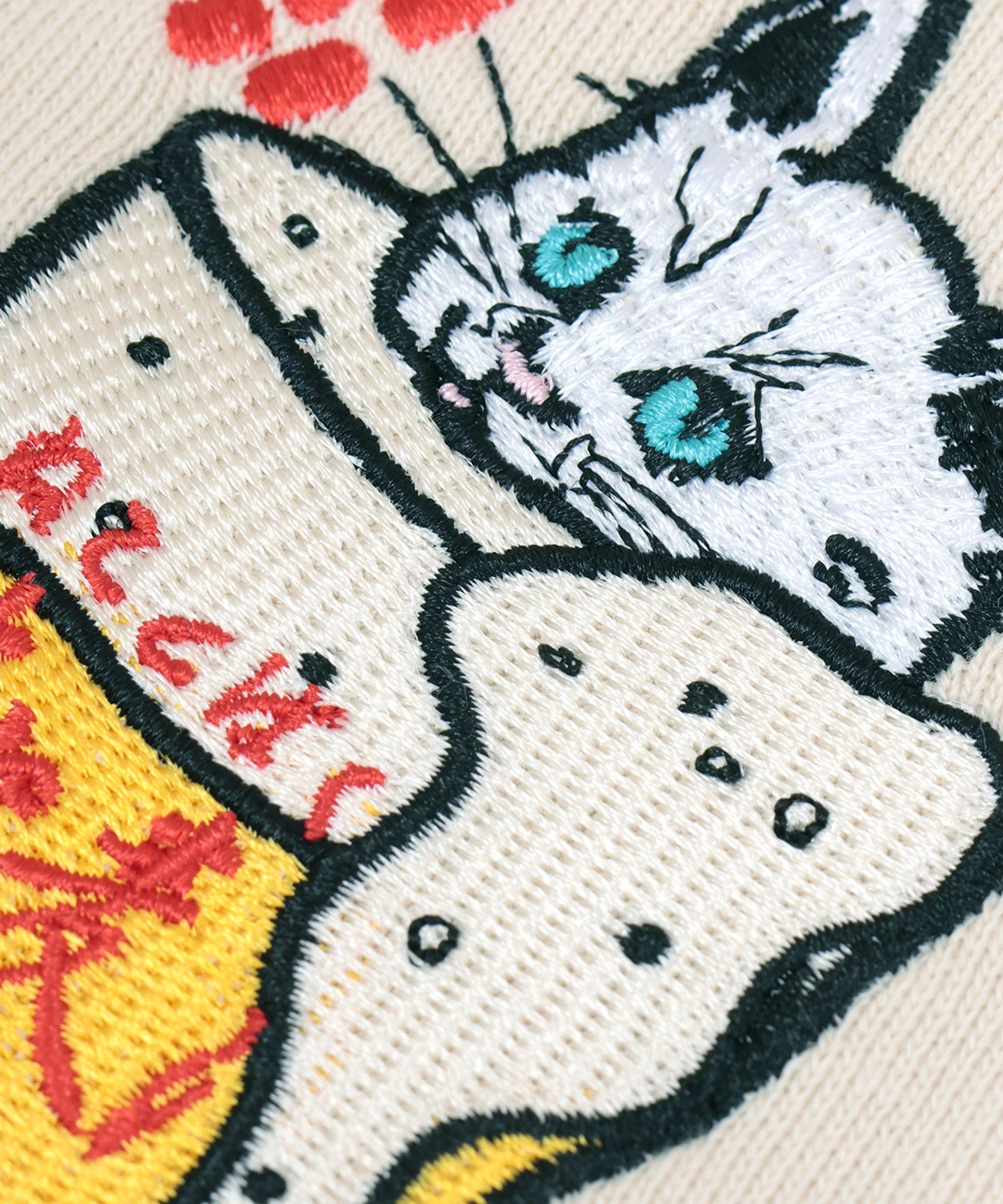 go slow caravan 猫と麦酒 裏毛クルースウェット【WEB限定
