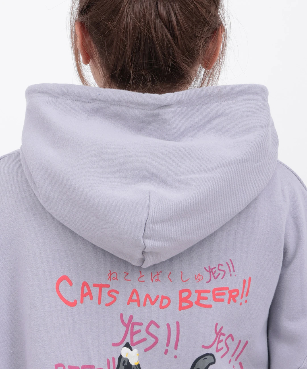 go slow caravan 猫と麦酒 裏毛ボックスフーディー【WEB限定