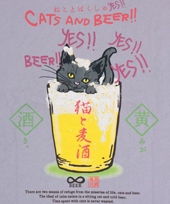 チチカカ |go slow caravan 猫と麦酒 裏毛ボックスフーディー【WEB限定】