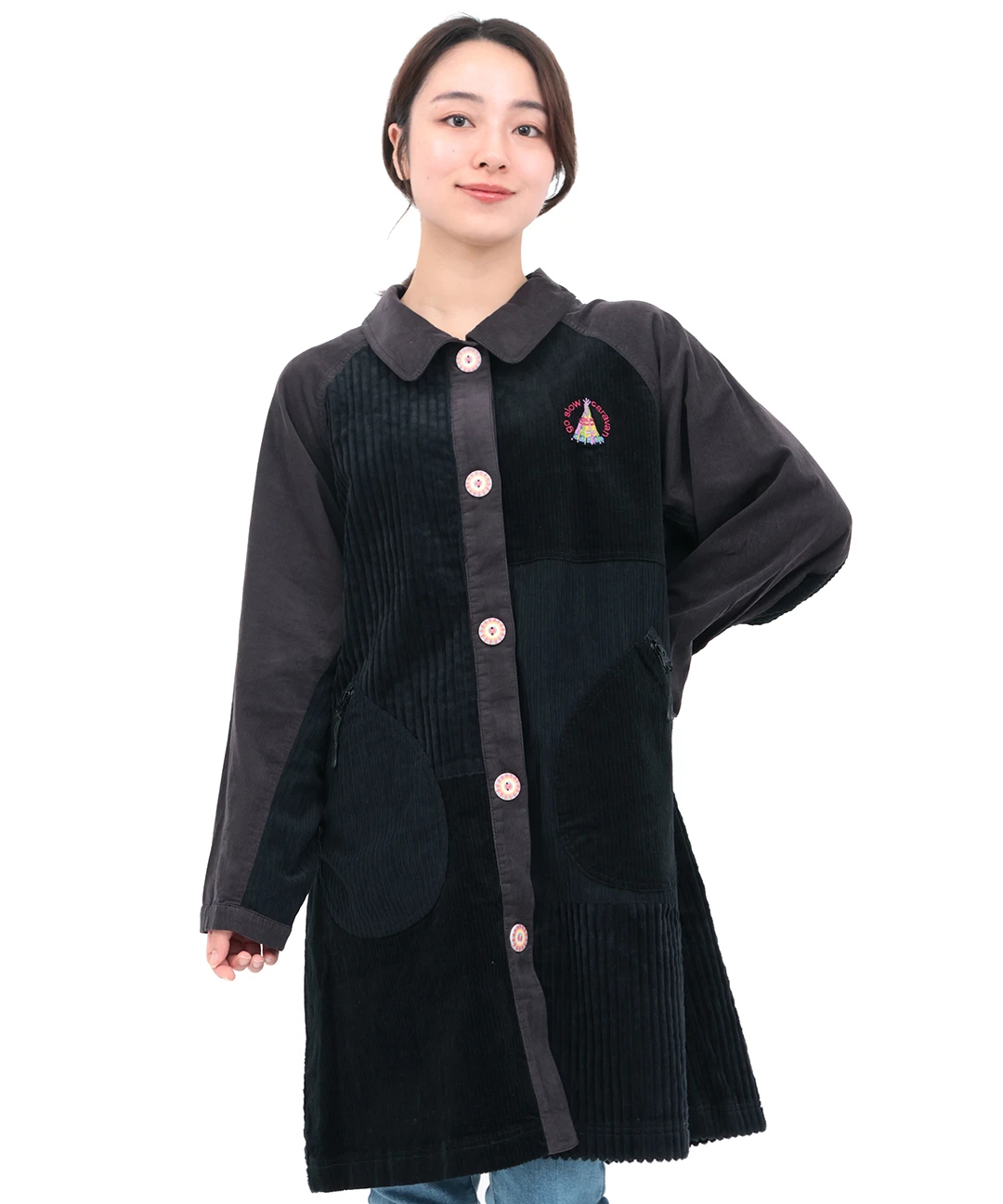 go slow caravan コーデュロイ切替ミドルコート【WEB限定】 / コート