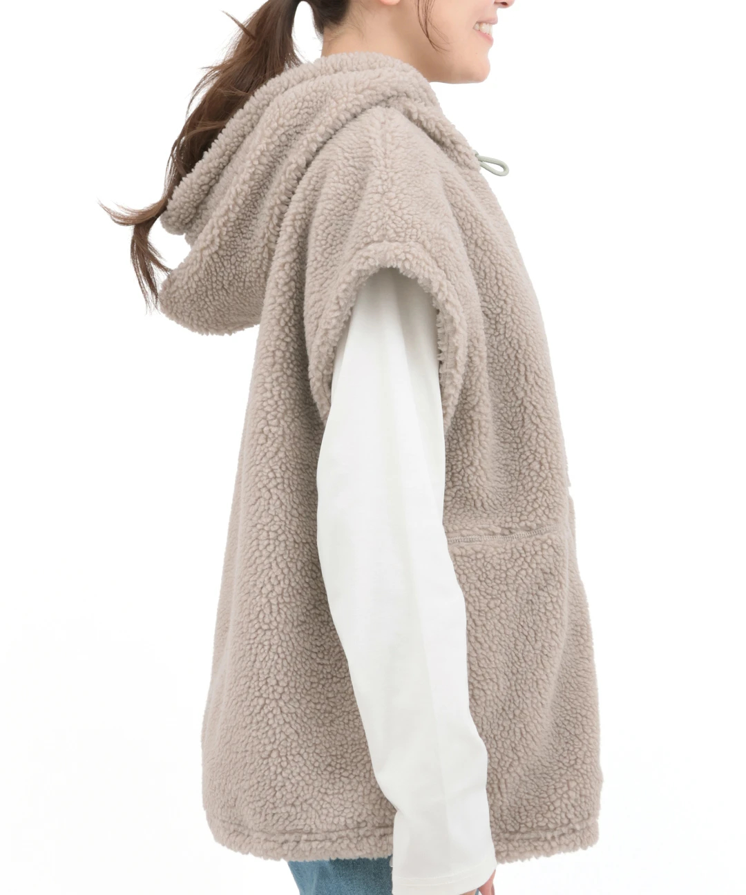 Orale! ボアジップフードベスト【2月24日(火)15時までの限定価格